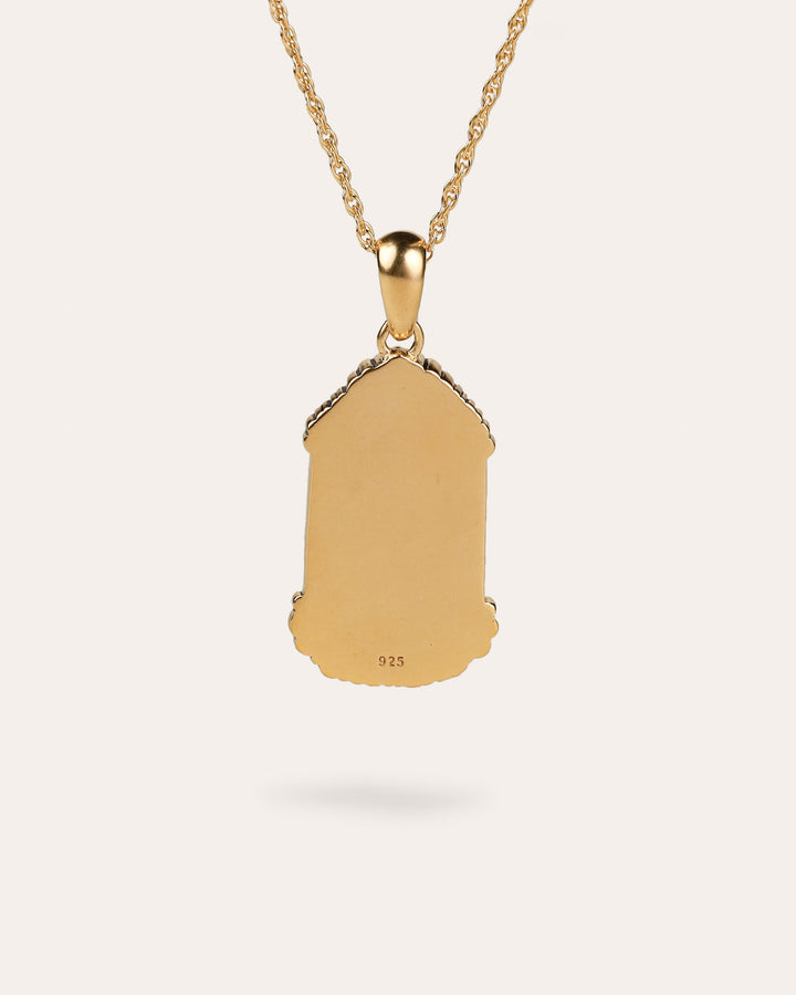 LADIES MOON NECKLACE IN GOLD