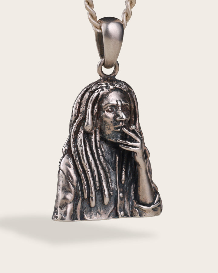 BOB MARLEY PENDANT IN SILVER