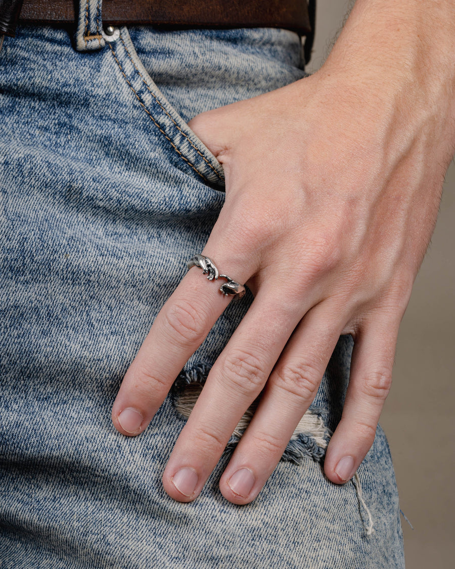 HAND OF GOD RING IN SILVER