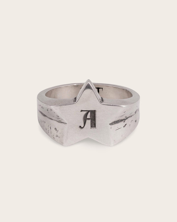 Vintage Star Ring In Silver