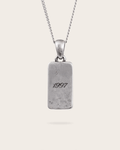 Vintage Tag Pendant In Silver