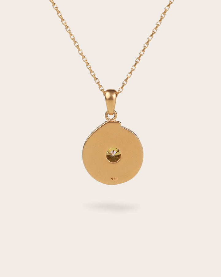SNAKE GEMSTONE PENDANT IN GOLD