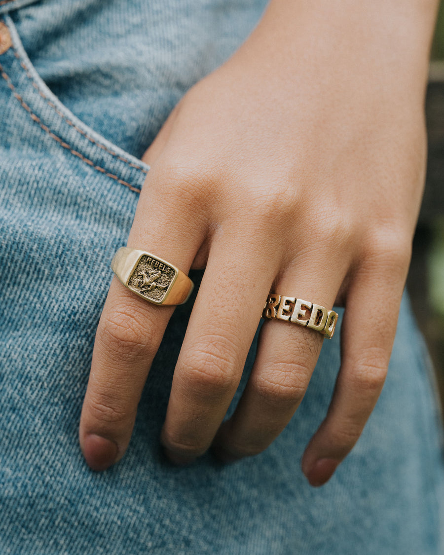 REBEL RING IN GOLD