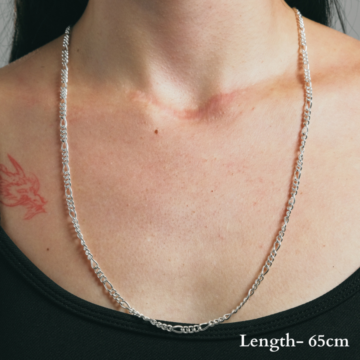 SILVER FIGARO CHAIN 1MM