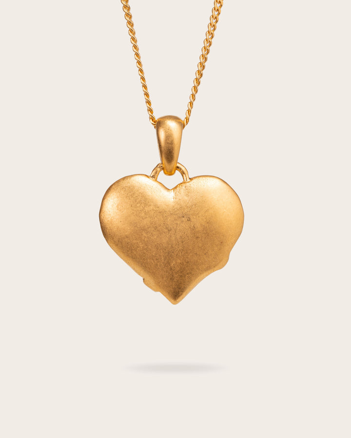 GRIMP REAPER HEART PENDANT IN GOLD