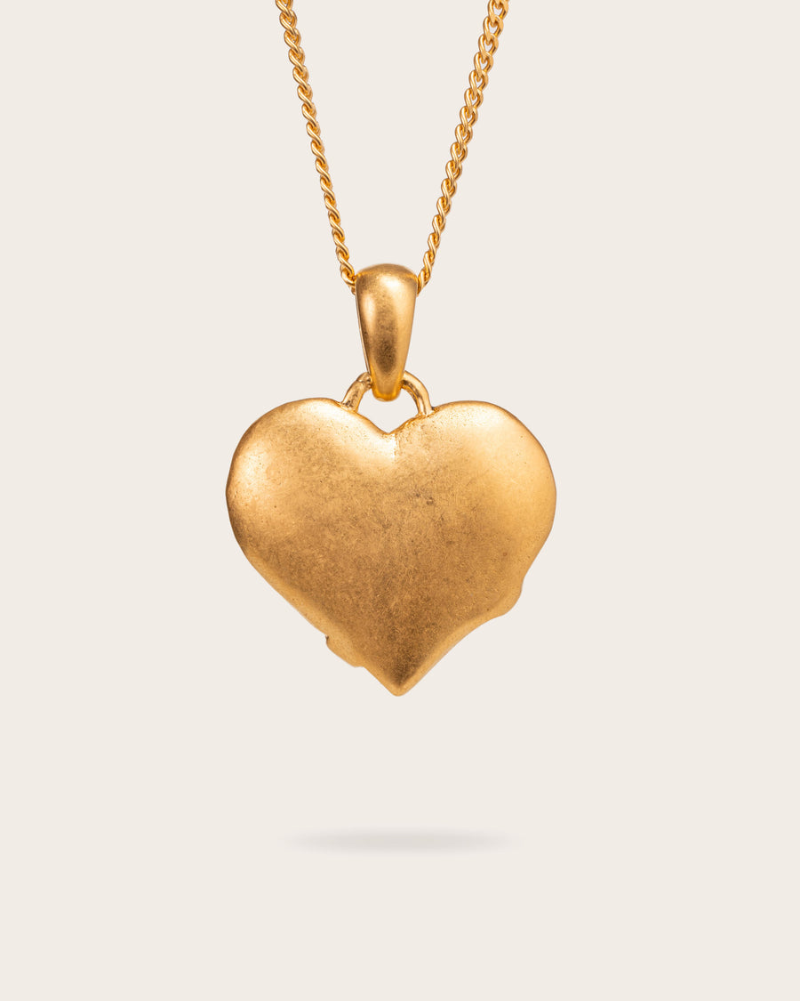 GRIMP REAPER HEART PENDANT IN GOLD