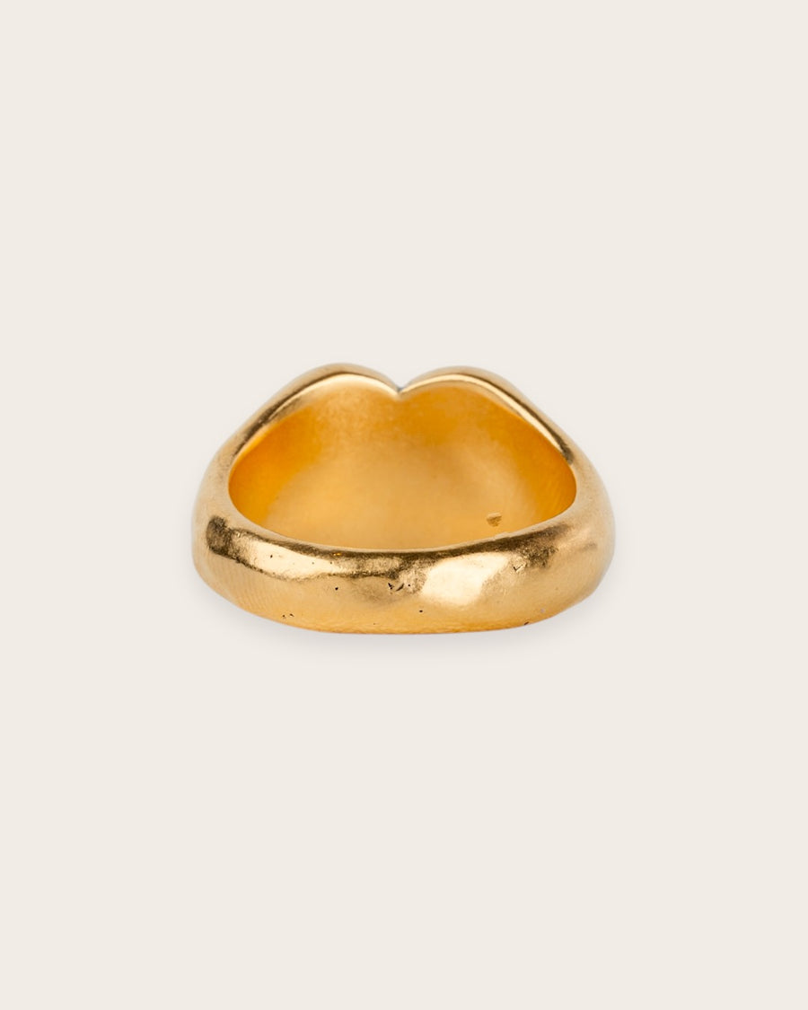 KISSING COUPLE RING IN GOLD