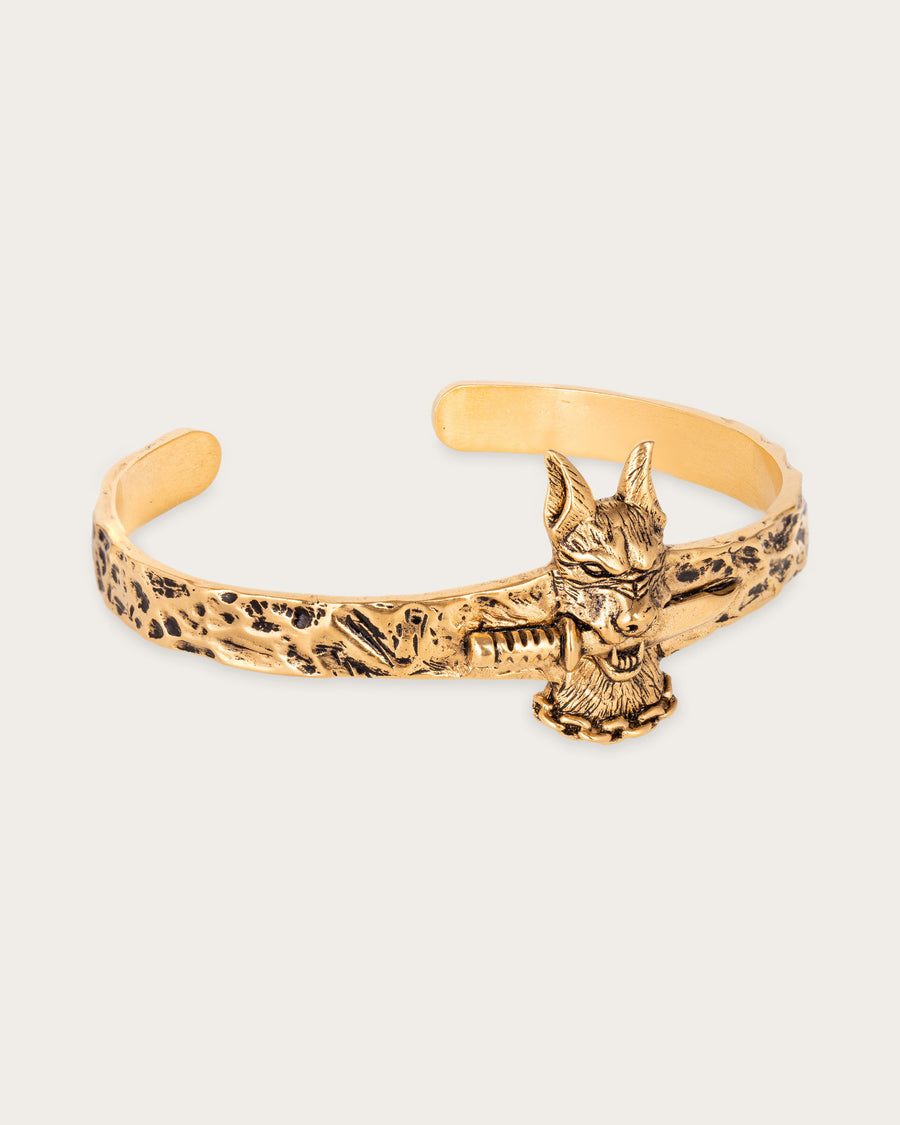 DOG & DAGGER CUFF IN GOLD