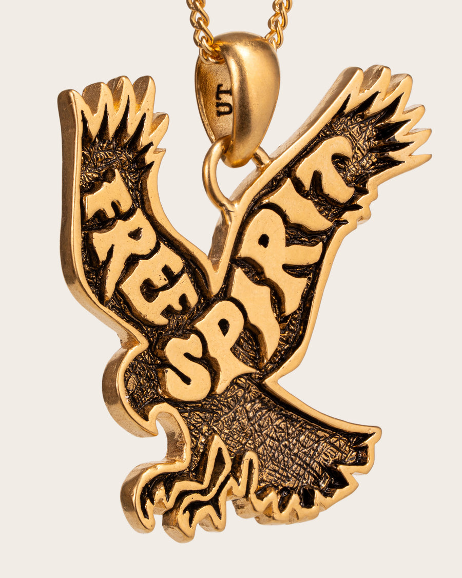 FREE SPIRIT EAGLE PENDANT IN GOLD