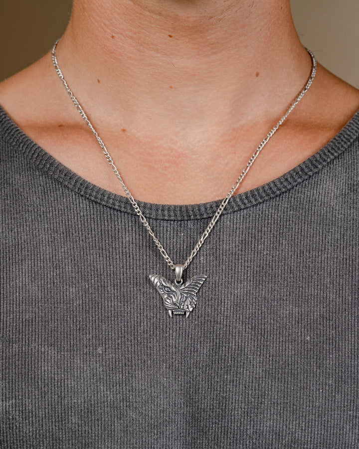 TIGER BUTTERFLY NECKLACE IN SILVER