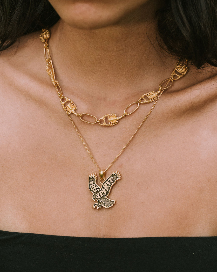 FREE SPIRIT EAGLE PENDANT IN GOLD