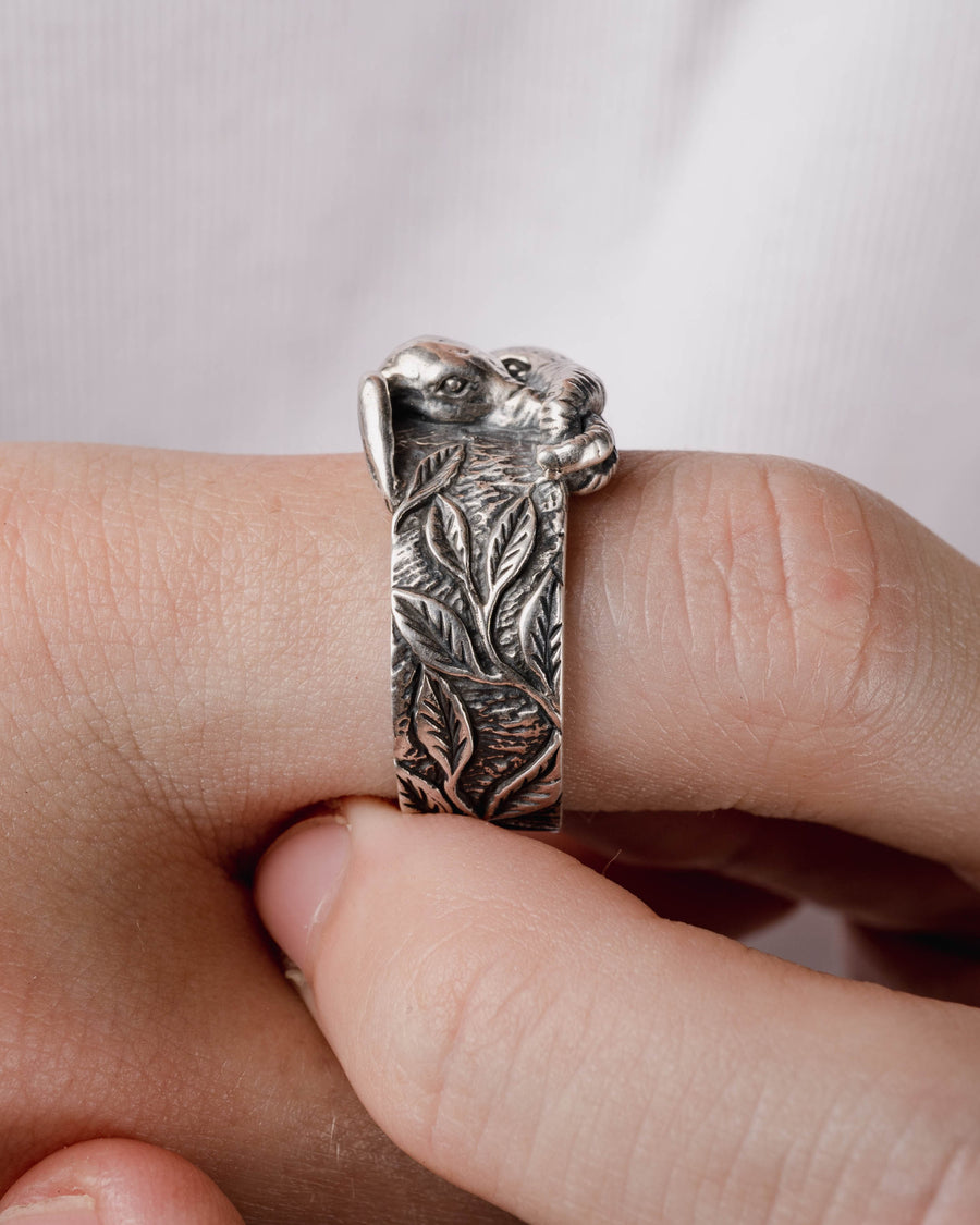 Elephant ring in silver