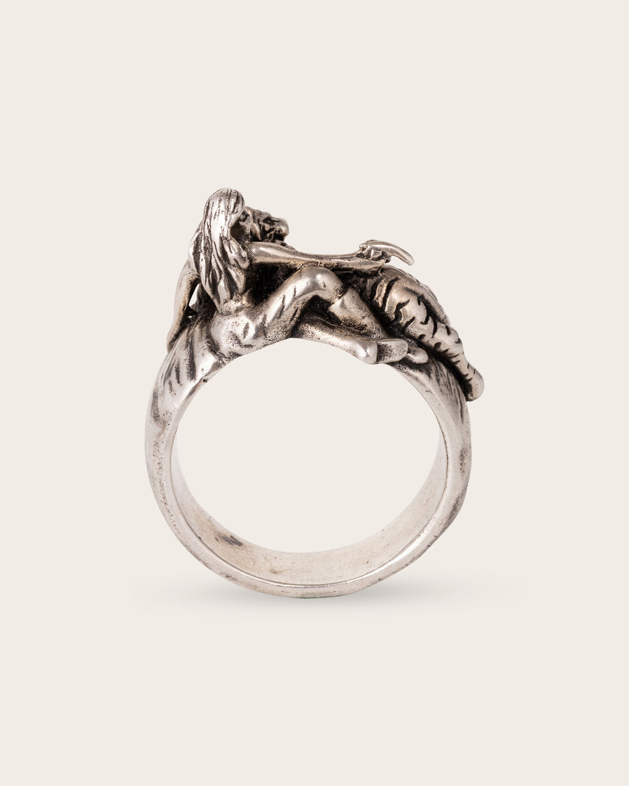 TIGER GUARDIAN RING IN SILVER