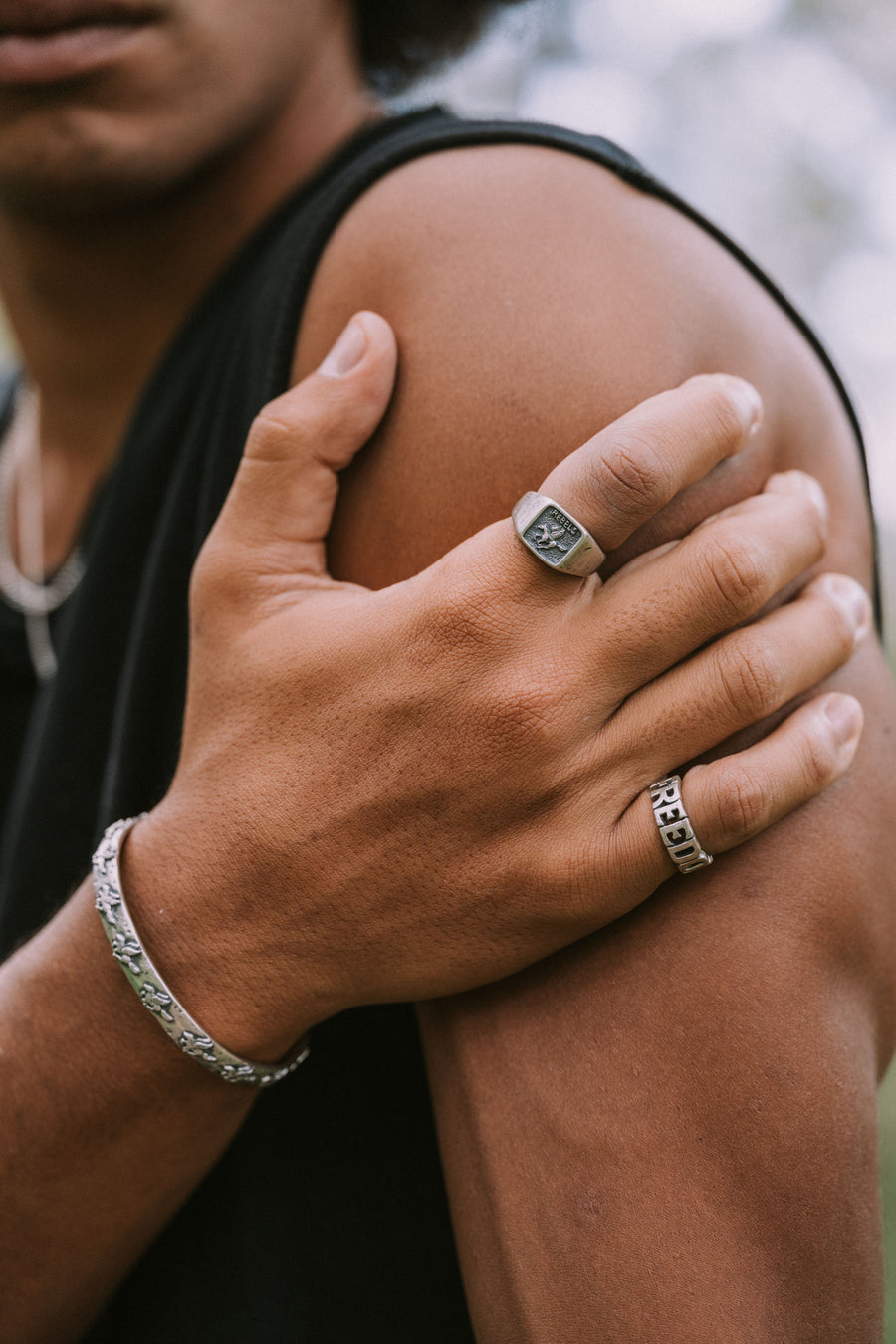 REBEL RING IN SILVER