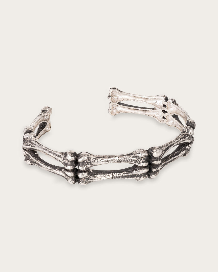BONE CUFF IN SILVER