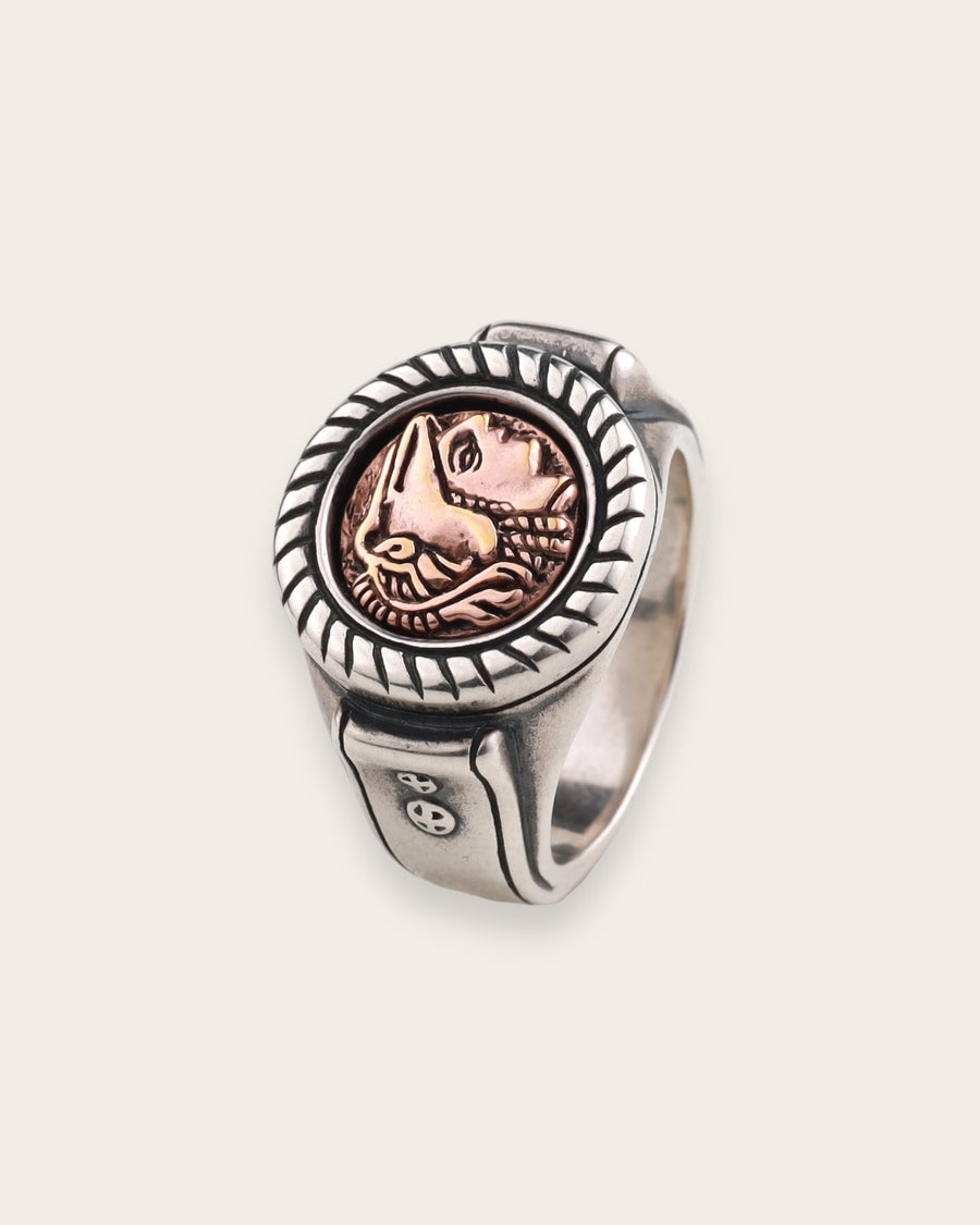 ROMAN RING WITH ROSE GOLD