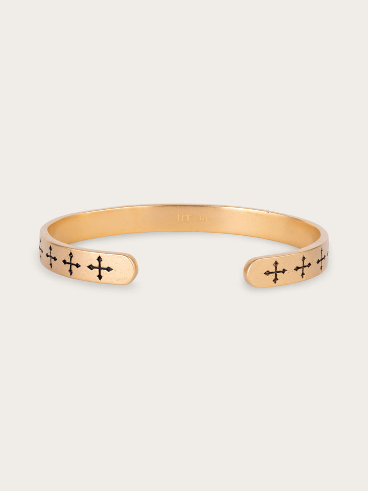 CROSS CUFF IN GOLD