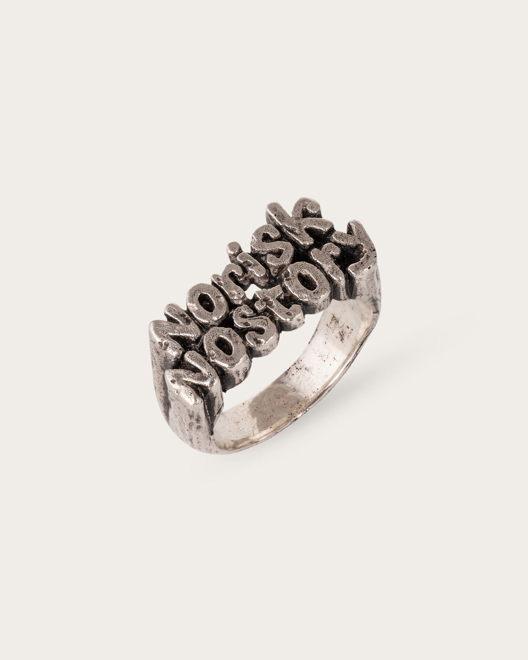NO RISK NO STORY RING IN SILVER