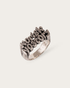 NO RISK NO STORY RING IN SILVER