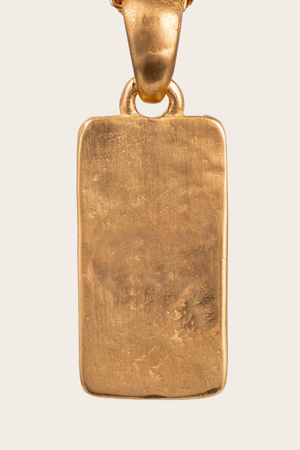 Vintage Tag Pendant In Gold