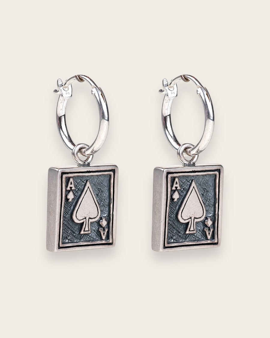 Ace Earrings In Silver