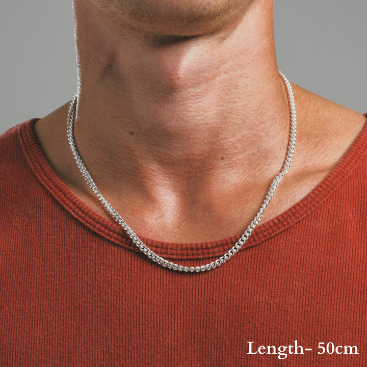 SILVER CURB CHAIN 1.2MM