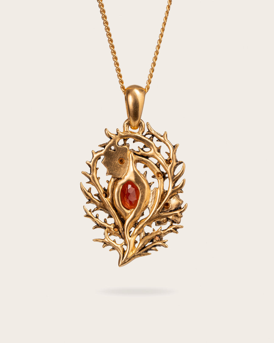 BLOOD ROSE THORN PENDANT IN GOLD