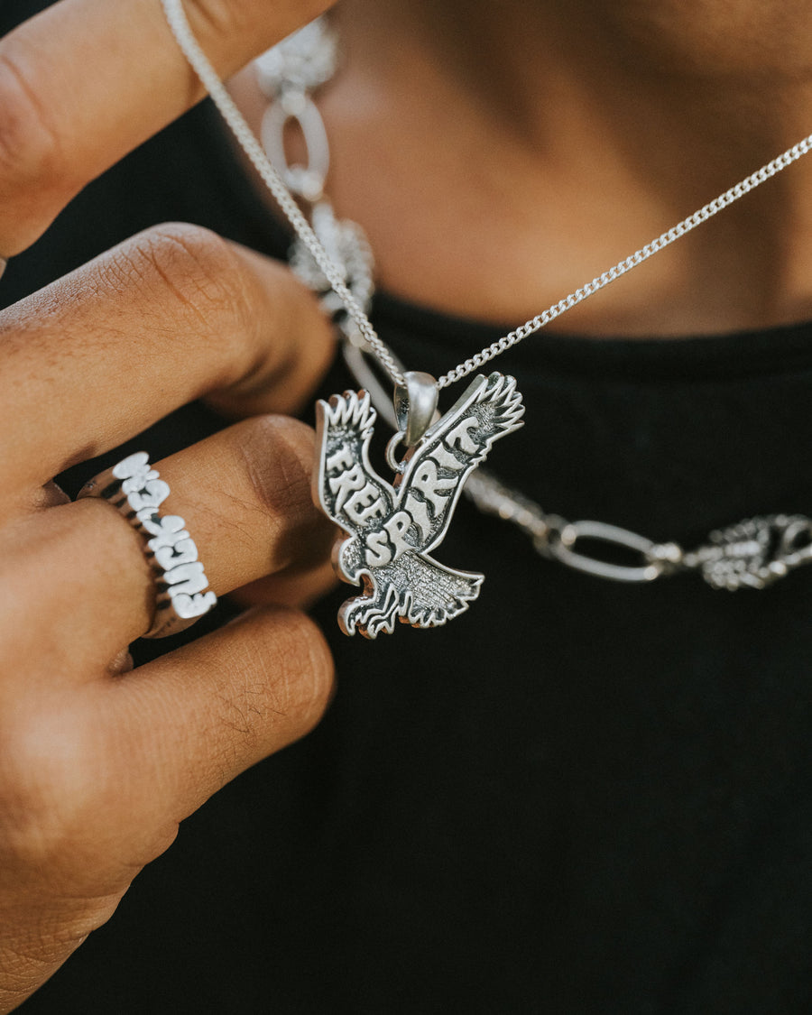 FREE SPIRIT EAGLE PENDANT IN SILVER