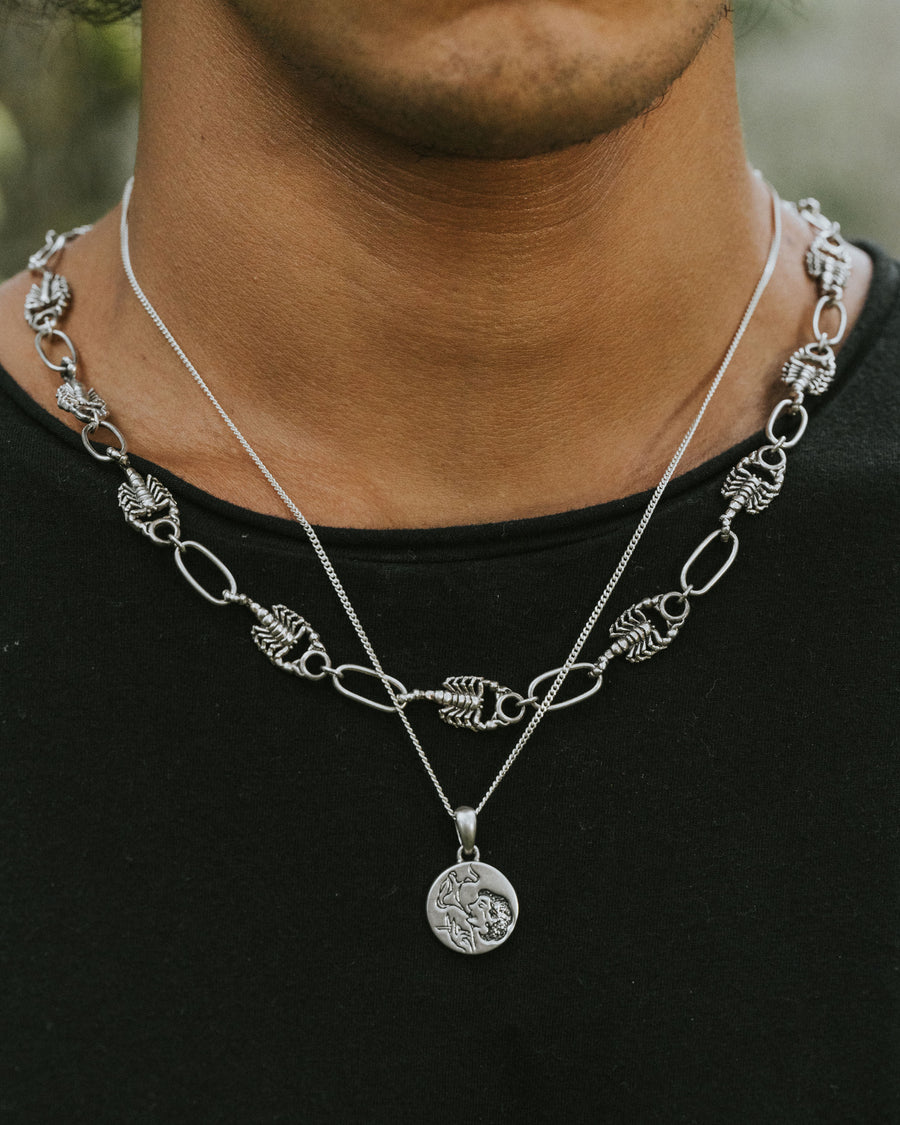 SCORPION NECKCHAIN IN SILVER