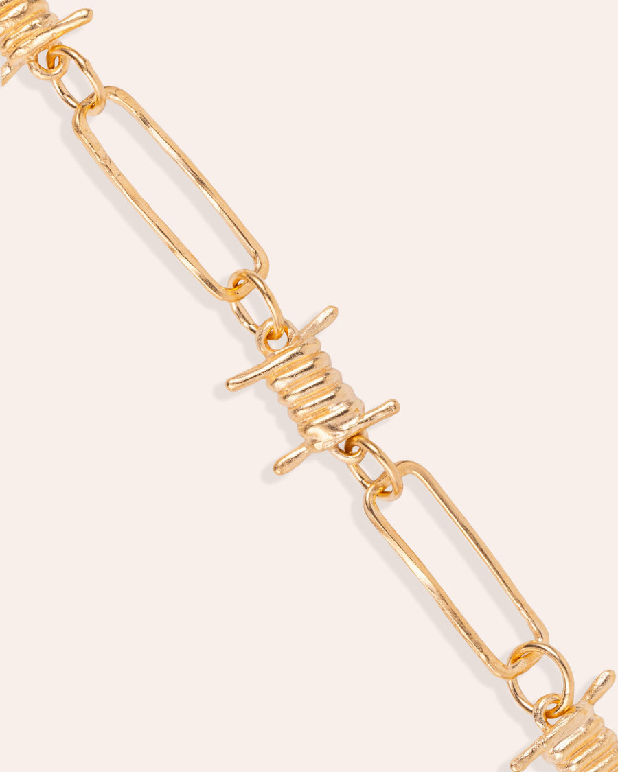 BARB WIRE NECKCHAIN IN GOLD