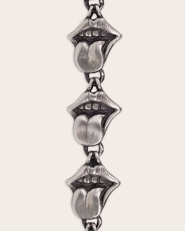 TONGUE BRACELET IN SILVER