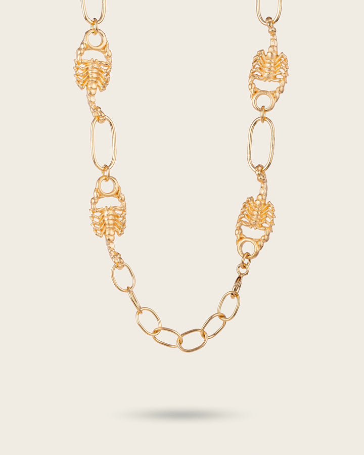 SCORPION NECKCHAIN IN GOLD