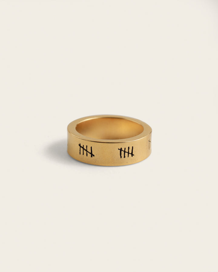 5 LIVES BAND RING IN GOLD