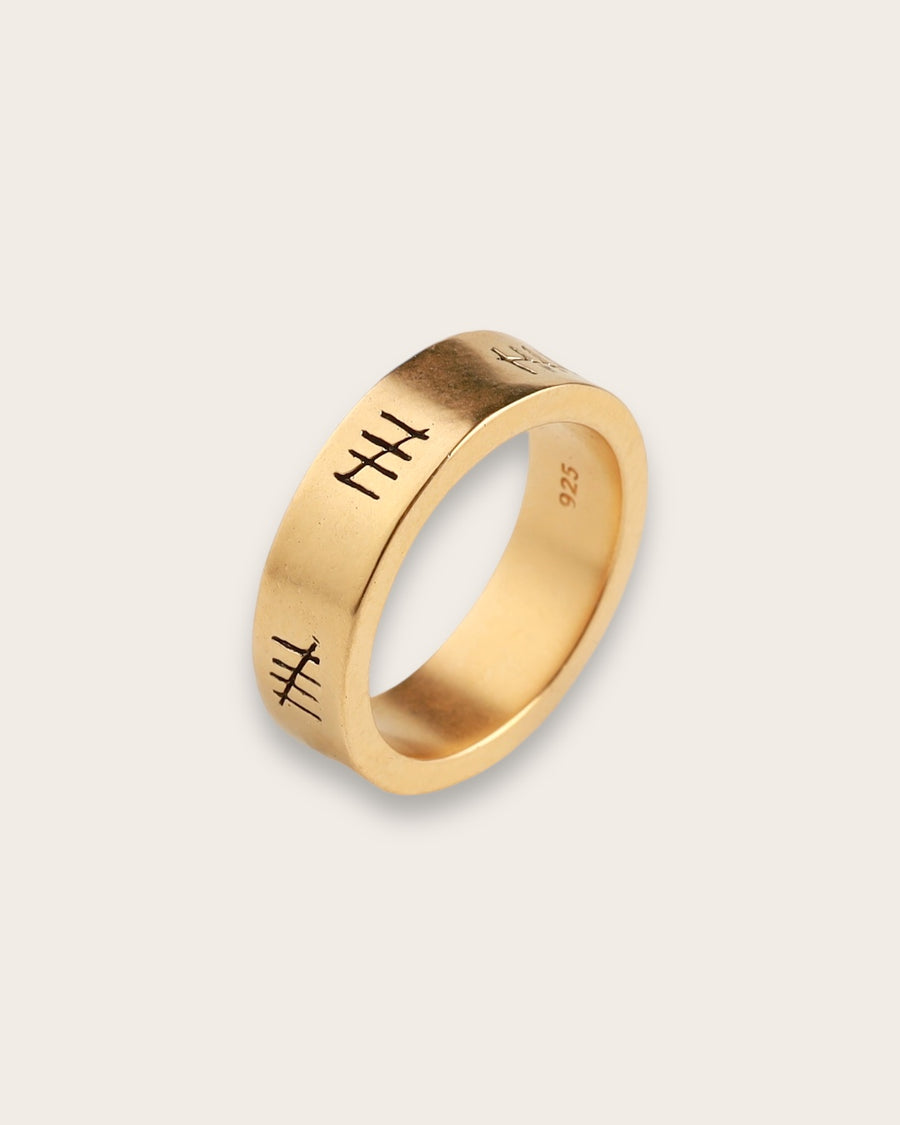 5 LIVES BAND RING IN GOLD