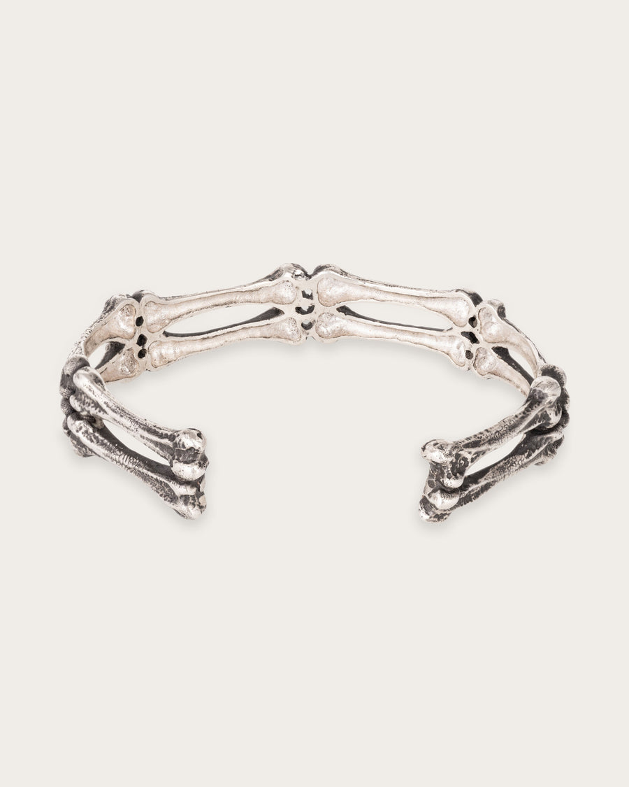 BONE CUFF IN SILVER