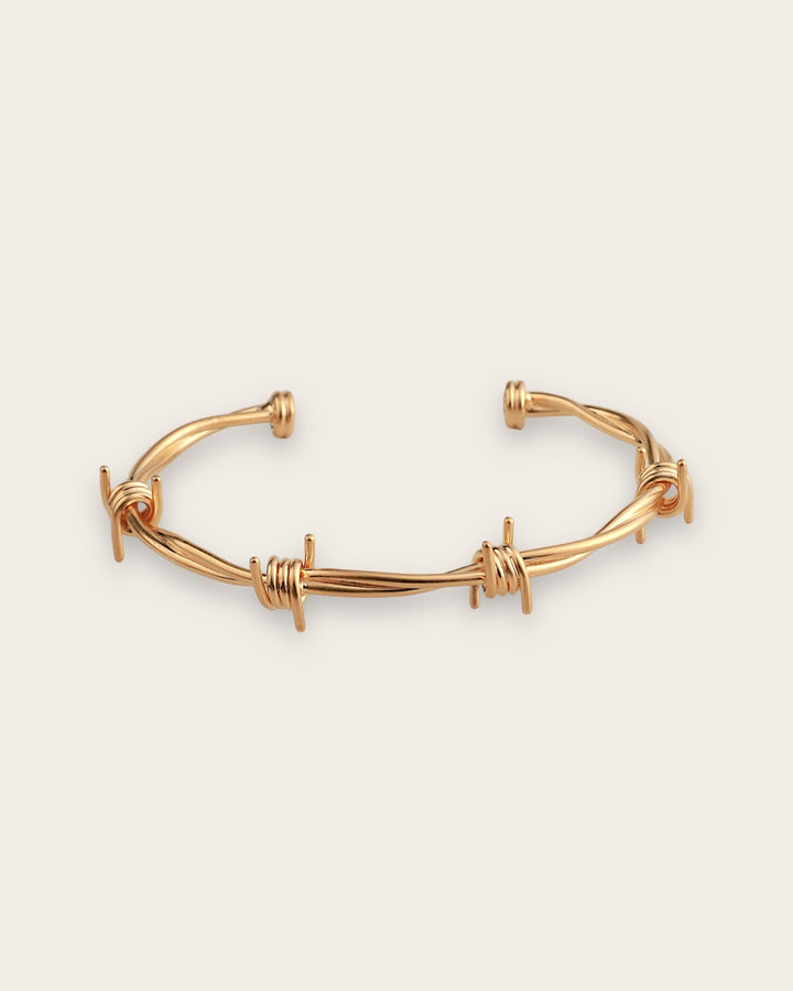 BARBWIRE CUFF IN GOLD
