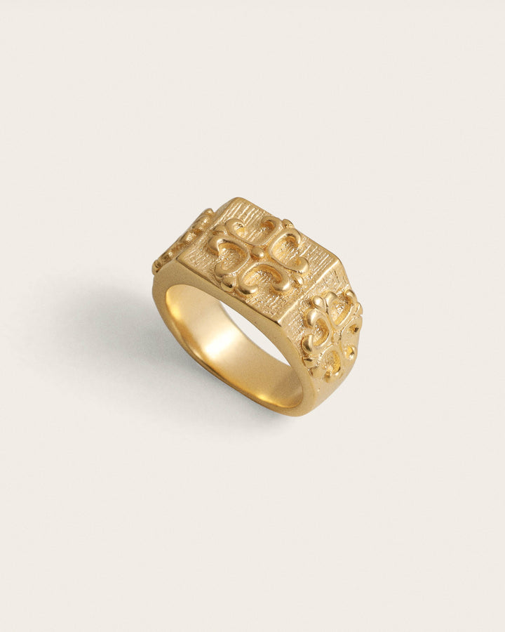 VINTAGE CROSS RING IN GOLD