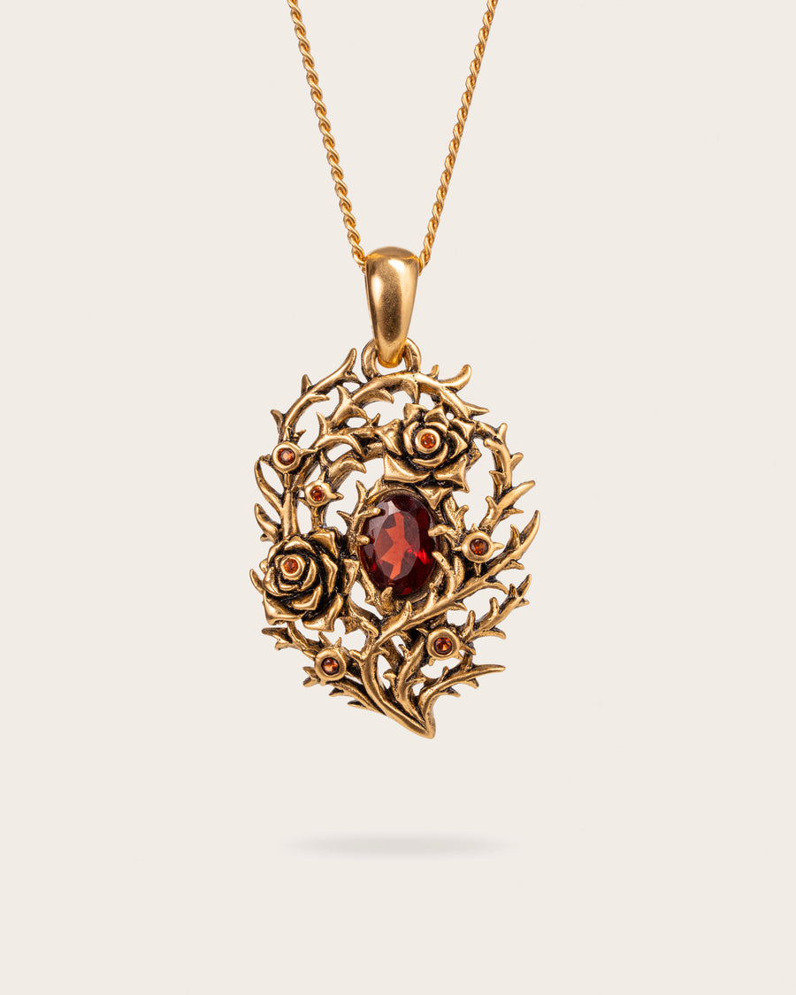 BLOOD ROSE THORN PENDANT IN GOLD