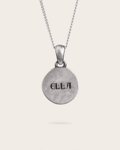Vintage Round Pendant In Silver