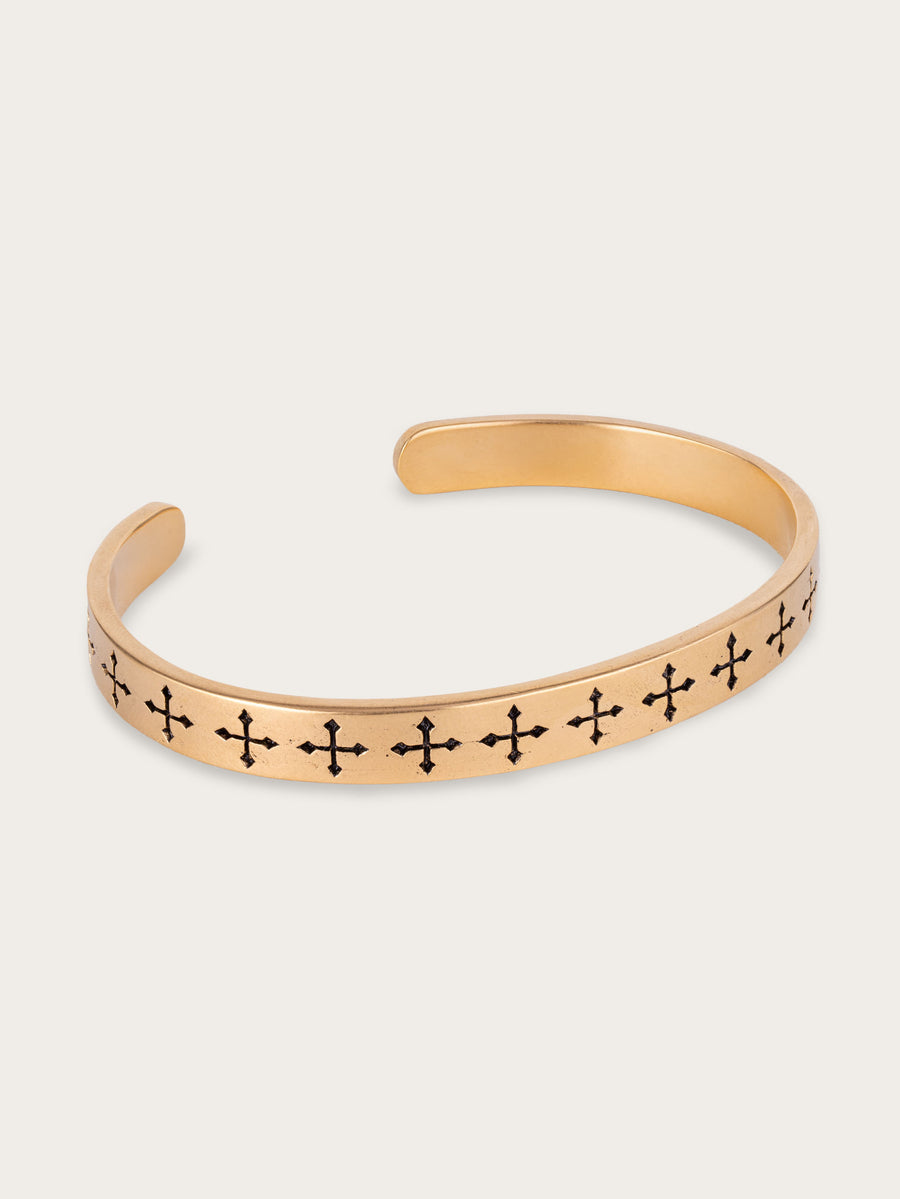 CROSS CUFF IN GOLD