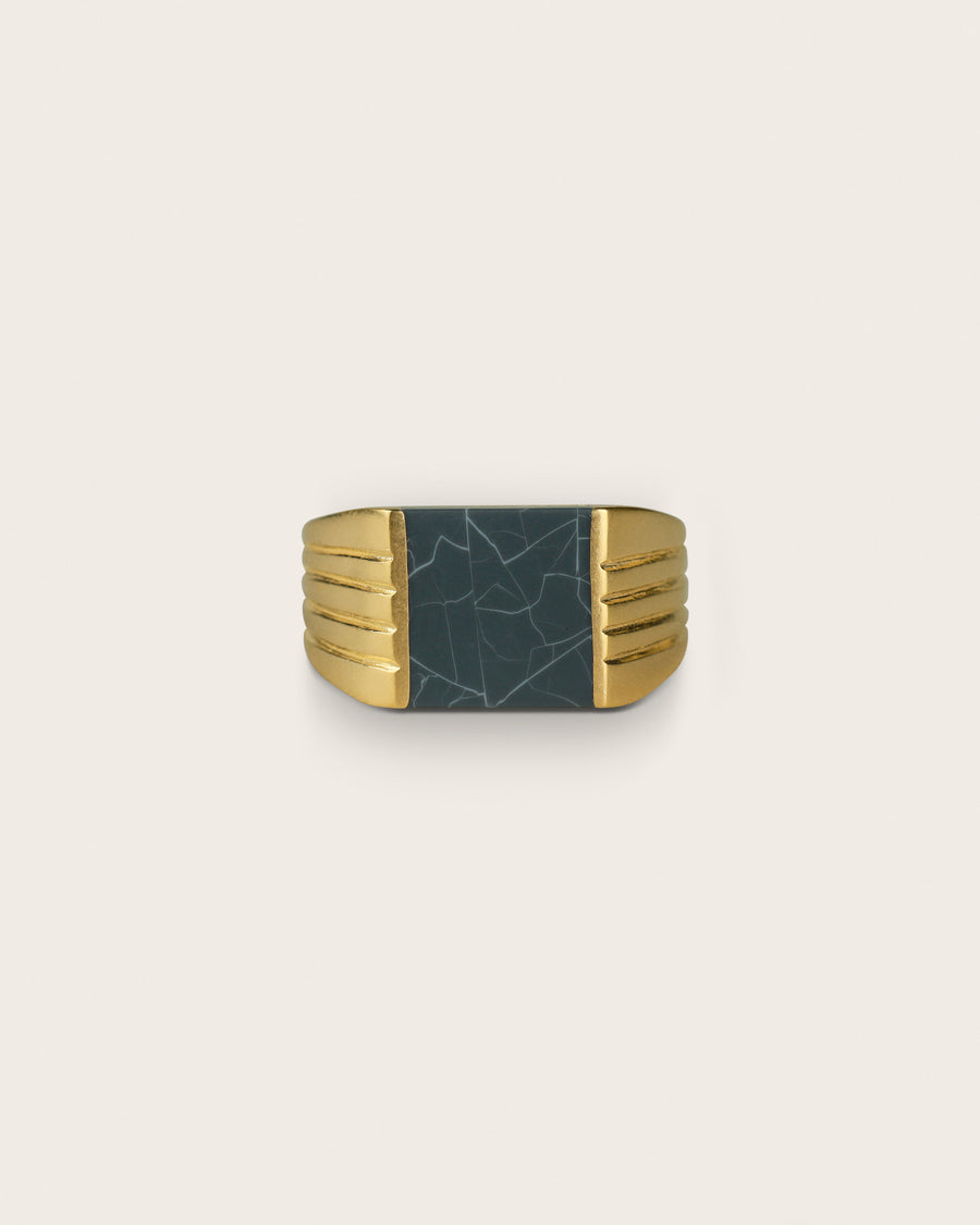 TIE-DYE MARBLE RING IN GOLD