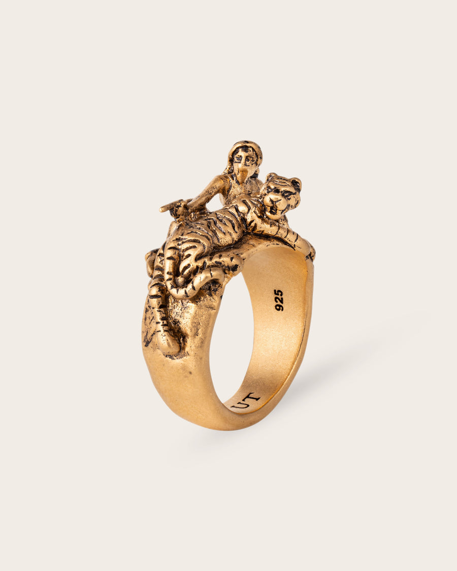 TIGER GUARDIAN RING IN GOLD