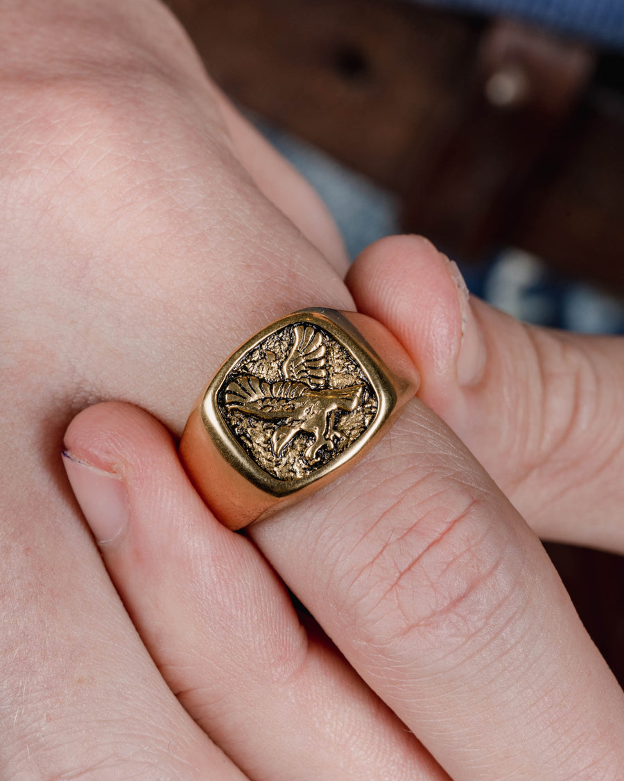 EAGLE RING IN GOLD