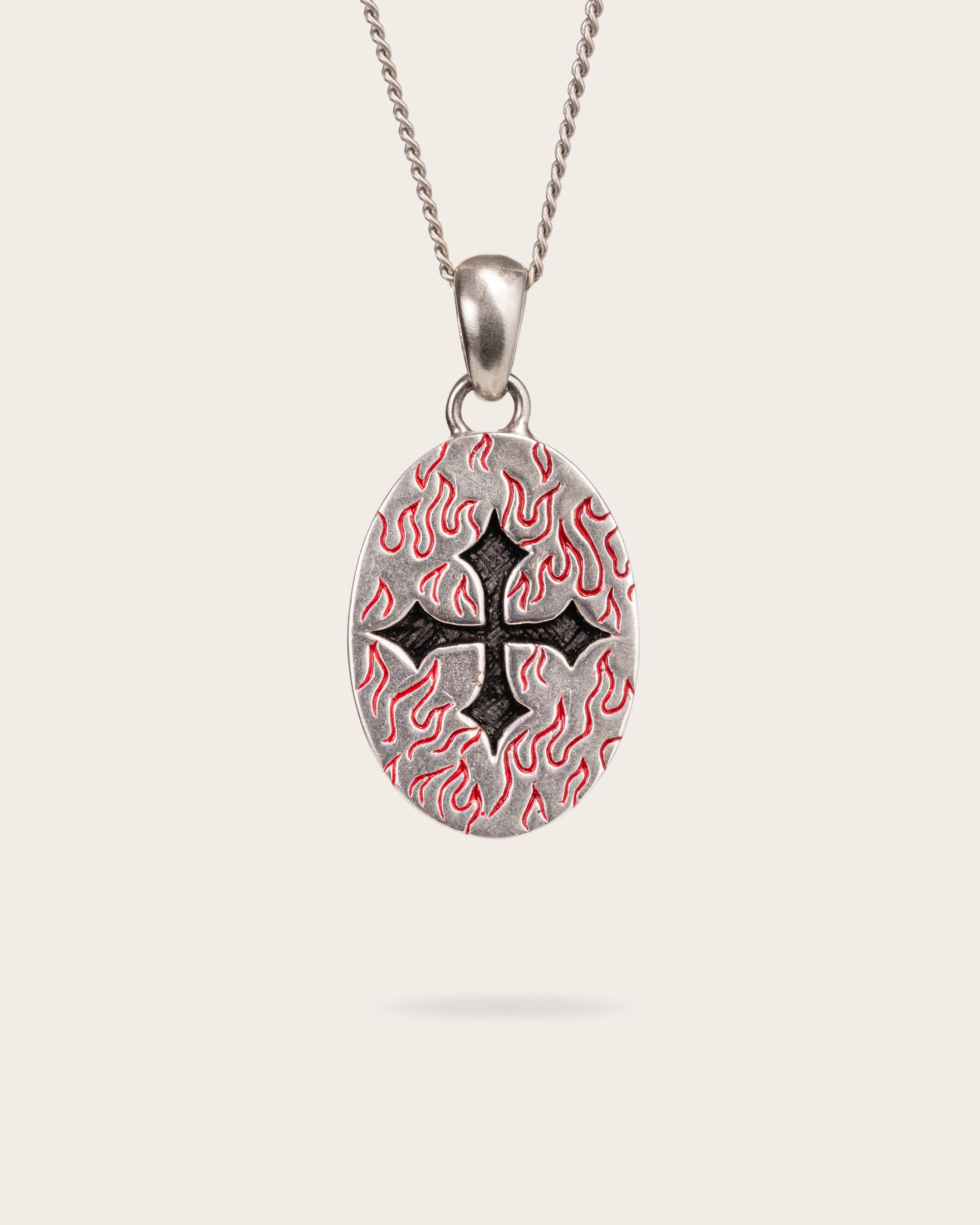 CROSS FIRE PENDANT IN SILVER