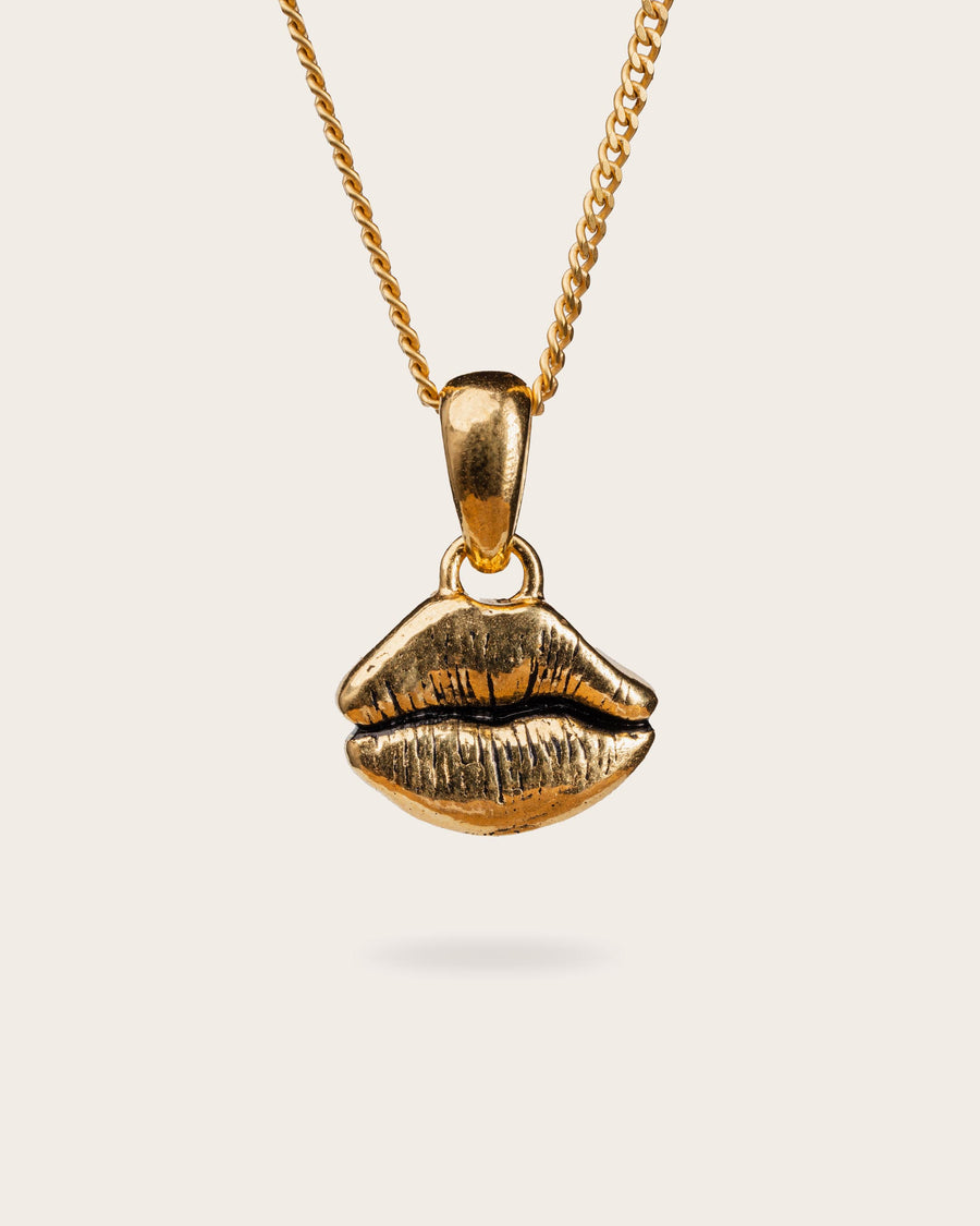 LIPS PENDANT IN GOLD