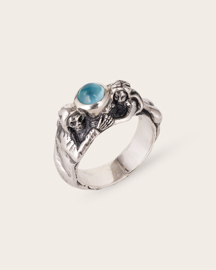 TWIN SPIRITS RING IN SILVER