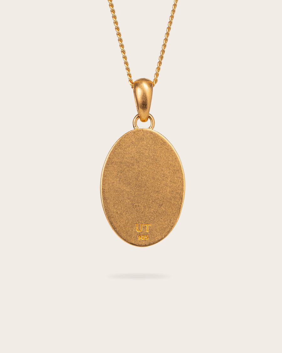 GREEN HEART PENDANT IN GOLD