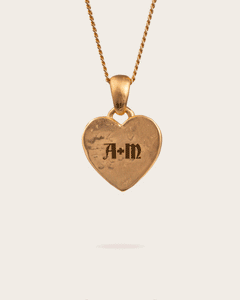 Vintage Heart Pendant In Gold