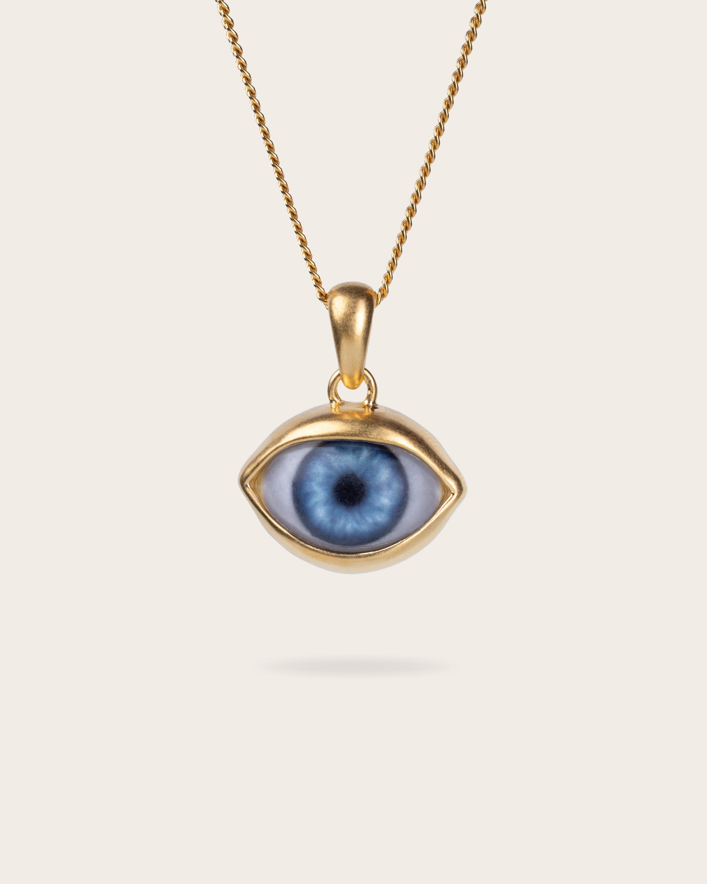 BLUE EYE PENDANT IN GOLD