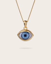 BLUE EYE PENDANT IN GOLD